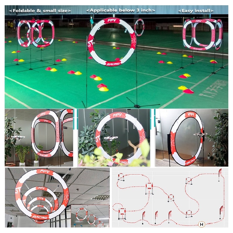 Drone Kit Vtol - FPVレーシングゴールゲート飛行機ドローン、3インチ小型フープレーサーRCクワッド用、障害物を飛び越えるドア、飛行訓練用
