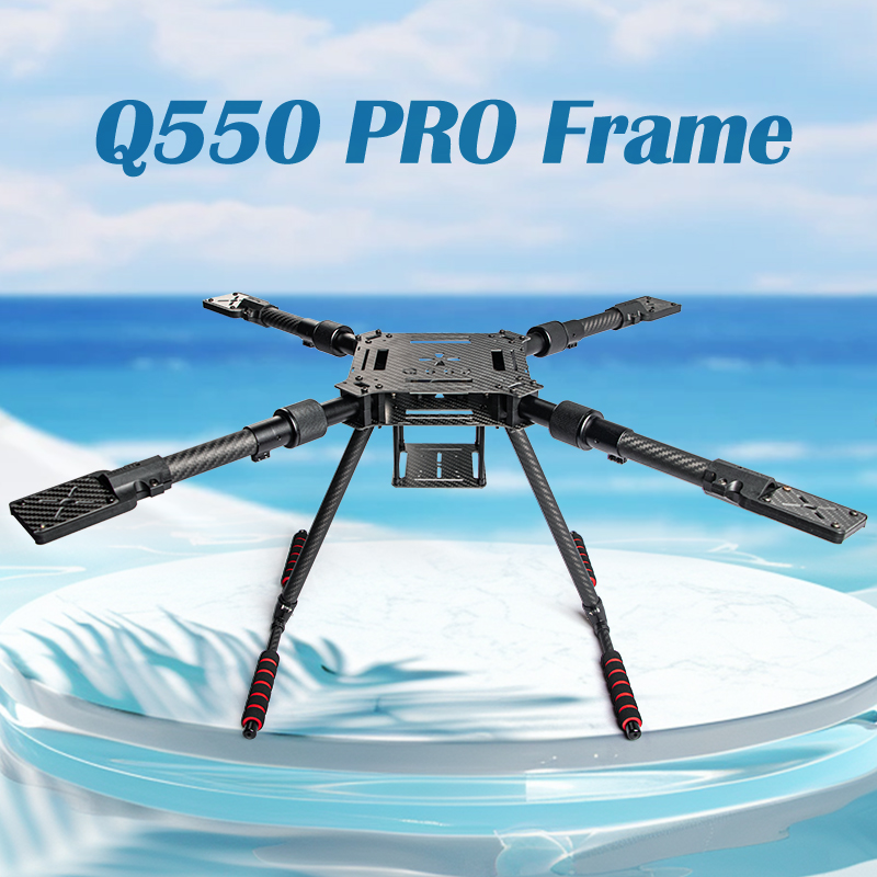Drone Kit Racing - カーボンファイバー折りたたみドローンフレームキット Q550/680/850PRO 15/16/18インチ 4軸アーム FPVレーシング空中ドローン用